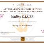 Attestation de compétences Massage aux bols tibétains