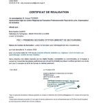 Certificat Premiers secours citoyen (PSC)